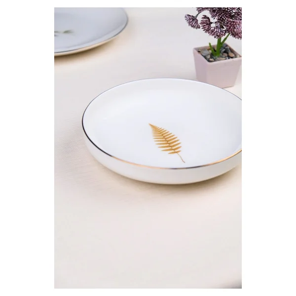 Tabak Evi Natura Fern Yaldızlı 18.5 cm 2'li Çukur Tabak - Görsel 5