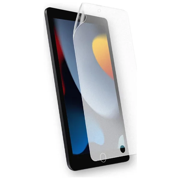 iPad 10.2 2021 9.Nesil Kağıt Hisli Mat Uyumlu Davin Paper Like Tablet Ekran Koruyucu-Renksiz - Görsel 6