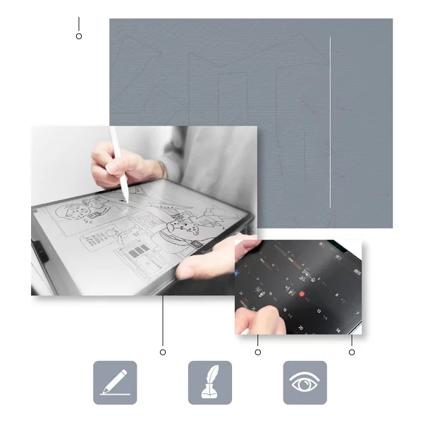 iPad 10.2 2021 9.Nesil Kağıt Hisli Mat Uyumlu Davin Paper Like Tablet Ekran Koruyucu-Renksiz - Görsel 5