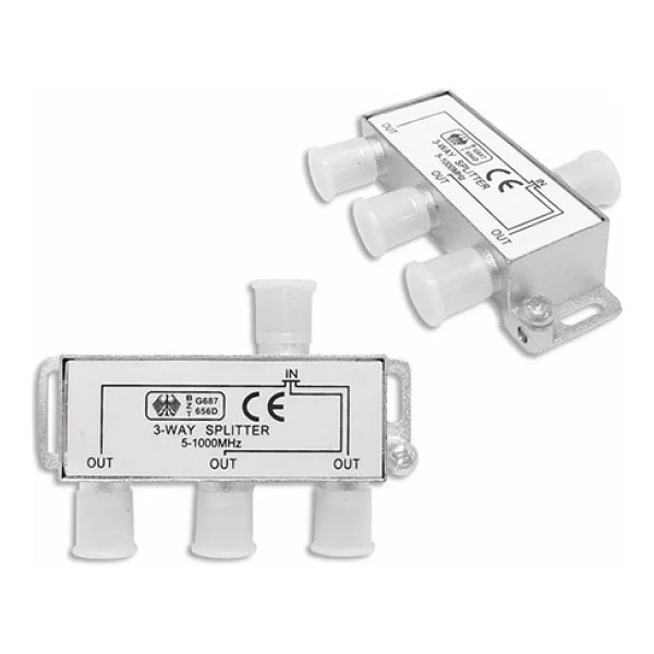 Alfais 4819 Uydu Splitter 3 Lü Kablo TV Rg6 Anten Çoklayıcı Dağıtıcı - Görsel 3