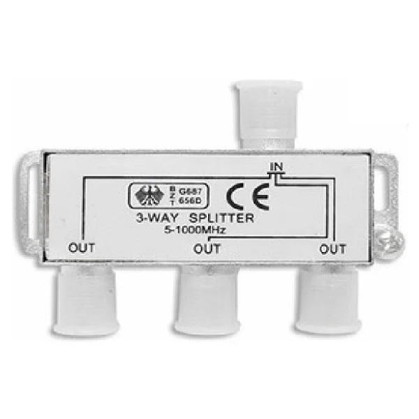Alfais 4819 Uydu Splitter 3 Lü Kablo TV Rg6 Anten Çoklayıcı Dağıtıcı - Görsel 2