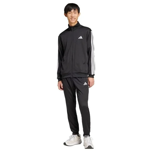 Adidas Sportswear Basic 3-Stripes French Terry Jc5375 Siyah Erkek Eşofman Takımı - Görsel 9