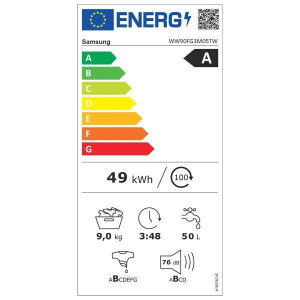 Samsung Ww90fg3m05twah 1400 Devir 9 Kg Çamaşır Makinesi - Görsel 10
