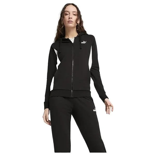 Puma Hooded Sweat Suit 685077-01 Siyah Kadın Eşofman Takımı - Görsel 8