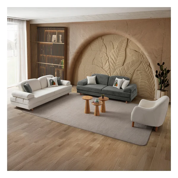 Eymense Aries Yataklı Sandıklı Koltuk Takımı 3+3+1 Antrasit - Görsel 3
