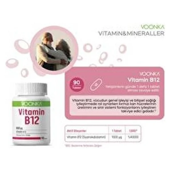 Voonka Vitamin B12 102 Tablet - Görsel 6