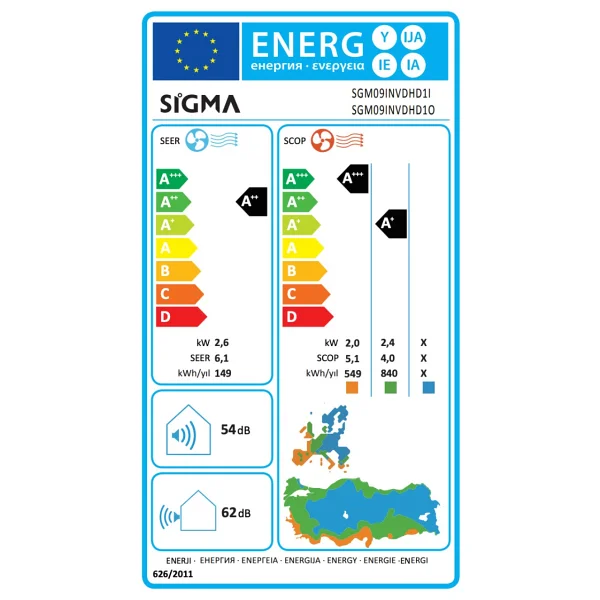 Sigma Comfort Sgm09ınvdhd1 A++ 9000 Btu Inverter Duvar Tipi Klima - Görsel 5