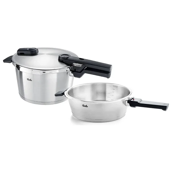 Fissler Vitaquick Premium Buhar Aparatlı 4.5+2.5 Lt Düdüklü Tencere Seti - Görsel 2