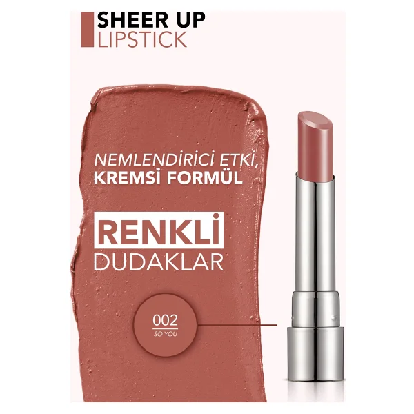 Flormar Sheer Up Parlak Bitişli Nemlendirici 002 So You Stick Ruj - Görsel 4