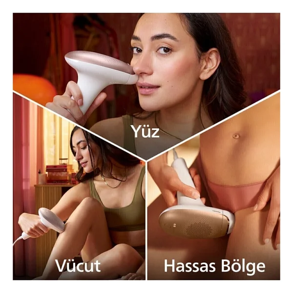 Ipl Lazer Epilasyon Cihazı, 2 Akıllı Başlık (Vücut Ve Yüz Başlığı), + Tüy Alma Cihazı +Tıraş Makinesi + Lambader (Onerous) - Beyaz - Görsel 2