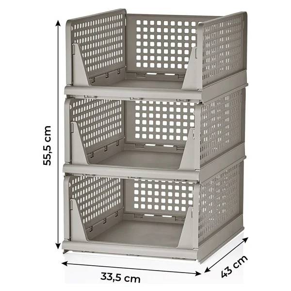 Mithra Life 3 Lü Kayar Raf Organizer - Bej Rengi Dolap İçi Kıyafet, Aksesuar Düzenleyici Mıt1259 - Görsel 5