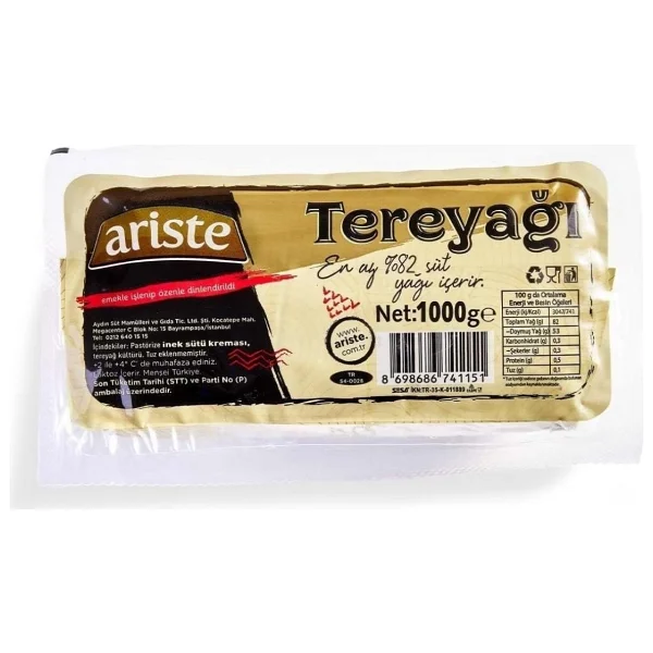 Ariste Rulo Tereyağı 1000 Gr - 1 Kg - Görsel 2