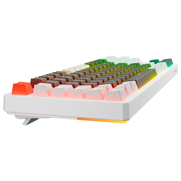 Rampage Yoru Gri-Beyaz RGB Tkl Red Switch Kablolu Mekanik Oyuncu Klavyesi - Görsel 5