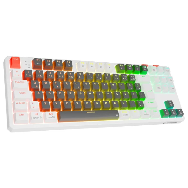 Rampage Yoru Gri-Siyah RGB Tkl Red Switch Kablolu Mekanik Oyuncu Klavyesi - Görsel 9