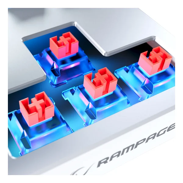 Rampage Yoru Gri-Beyaz RGB Tkl Red Switch Kablolu Mekanik Oyuncu Klavyesi - Görsel 9