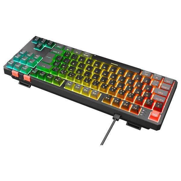 Rampage Yoru Gri-Siyah RGB Tkl Red Switch Kablolu Mekanik Oyuncu Klavyesi - Görsel 6