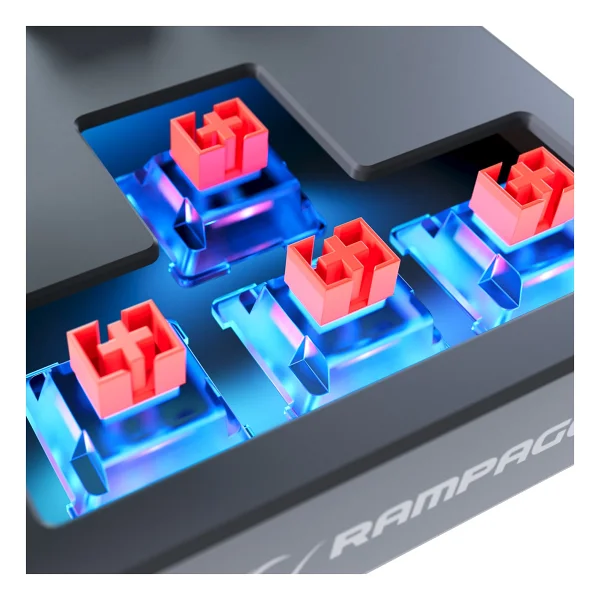 Rampage Yoru Gri-Siyah RGB Tkl Red Switch Kablolu Mekanik Oyuncu Klavyesi - Görsel 8