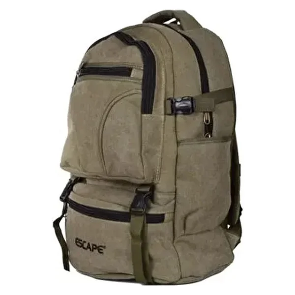 Siyah Dağcı Sırt Çantası Kanvas Kumaş 50lt 501 Outdoor Çanta - Görsel 5