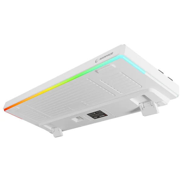 Rampage Yoru Pro Gri-Beyaz RGB Tkl Red Switch Kablolu/Kablosuz Mekanik Oyuncu Klavyesi - Görsel 3