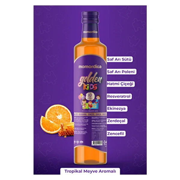Momordica Golden Kids Portakal Aromalı Konsantre İçecek 250 Ml - Görsel 3