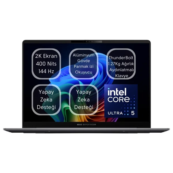 Asus Expertbook P5 P5405csa-I516512s0d Ultra 5 226v 16 GB 512 GB SSD Arc Graphics 130v 14" Free Dos Wqxga Notebook - Görsel 10