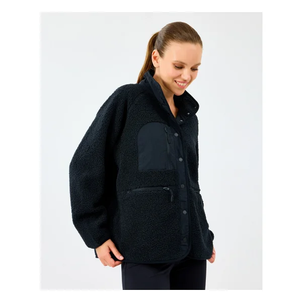 Skechers Woven Detailed Pull Over Sherpa S2520218 Kadın Polar Mont - Görsel 2