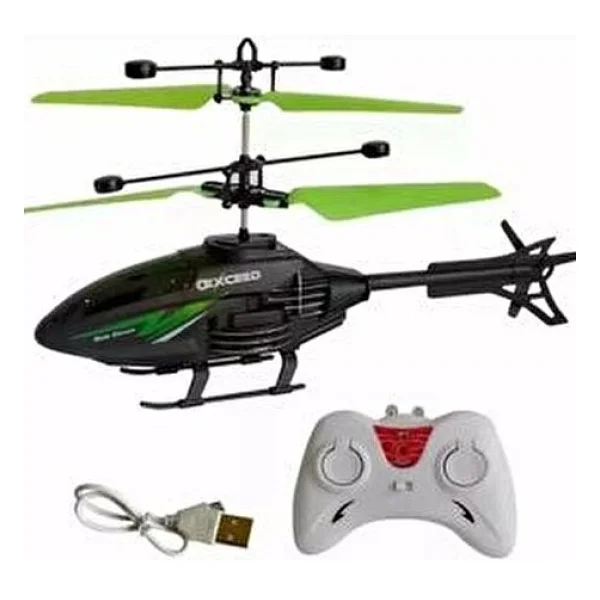 El Sensörlü Uzaktan Kumandalı Helikopter Şarj Edilebilir 20 Cm. - Sarı - Görsel 4
