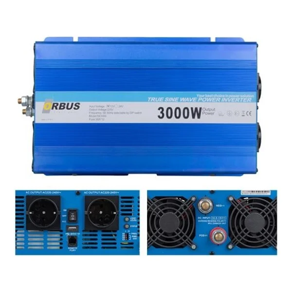 Orbus 12 Volt 3000 Watt Tam Sinüs İnvertör - Görsel 2