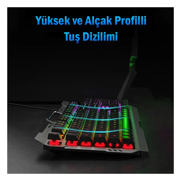 Aula F2023 Kablolu Oyuncu Klavye Mouse Seti - Görsel 4