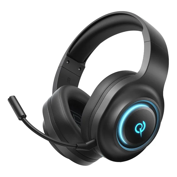 QCY HeroaD V200 Siyah RGB 7.1 Kablolu/Kablosuz Kulak Üstü Oyuncu Kulaklığı