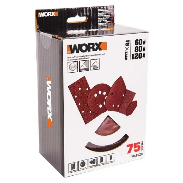 Worx Wa2028 Metal Ve Ahşap 75 Adet Cırtlı Zımpara Kağıdı - Görsel 7