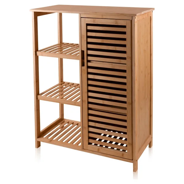The Mia Bambu 87x66x33 cm 4 Raflı Tek Kapaklı Çok Amaçlı Dolap - Görsel 6