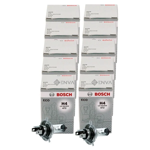 Bosch H4 Ampul Far Ampulu Eco 10-Lu Paket 12v - Görsel 2