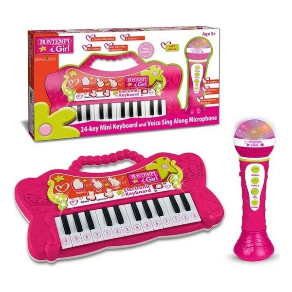 Bontempi Elektronik 24 Tuşlu Mikrofonlu Işıklı Org 2172 - Görsel 3
