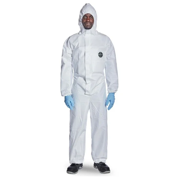 Dupont Proshield 60 Lamineli Tek Kullanımlık Kimyasal Dayanımlı Koruyucu Tulum XL Beyaz - Görsel 2