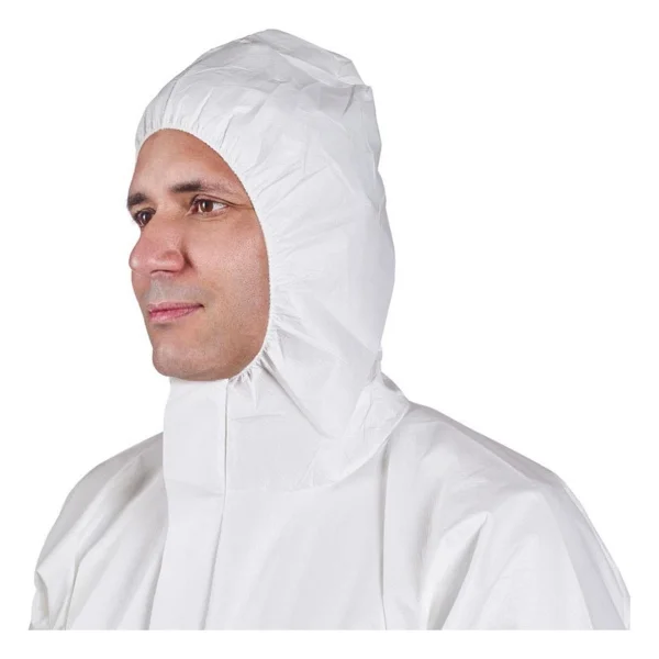 Dupont Proshield 60 Lamineli Tek Kullanımlık Kimyasal Dayanımlı Koruyucu Tulum S Beyaz - Görsel 4