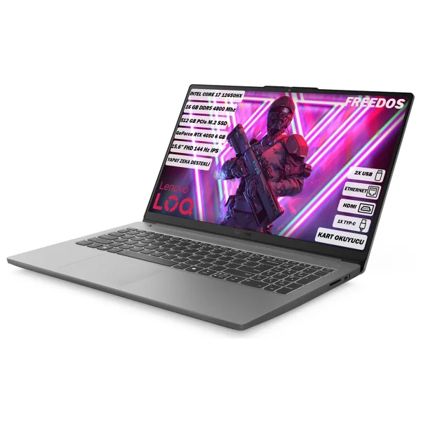 Lenovo Loq 15ıax9e 83lk002vtr İ7-12650hx 16 GB 512 GB Rtx4050 15.6" Full HD Gaming Laptop - Görsel 2