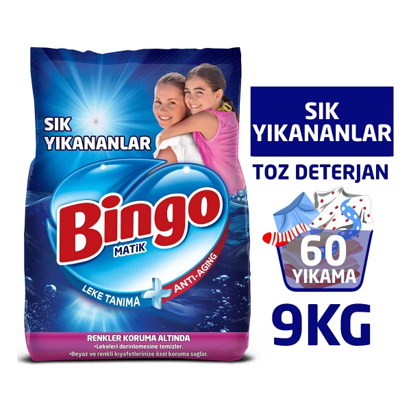 Bingo Matik Sık Yıkananlar Beyazlar Ve Renkliler İçin 9 Kg Toz Deterjan - Görsel 6