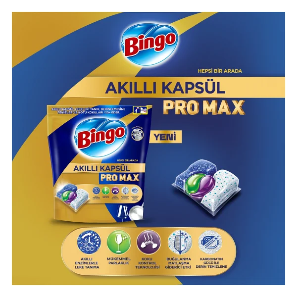 Bingo Akıllı Kapsül Pro Max Bulaşık Makinesi Tableti 20'li - Görsel 9