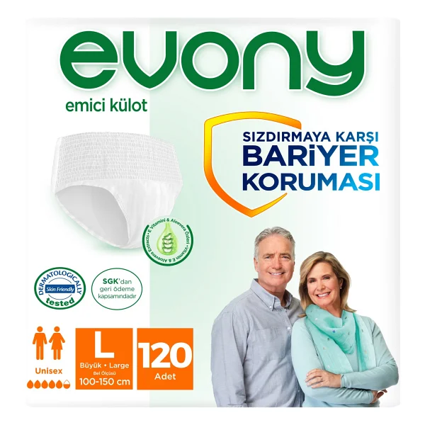 Evony Emici Külot Büyük Boy L 30'lu 4 Adet Hasta Bezi - Görsel 9