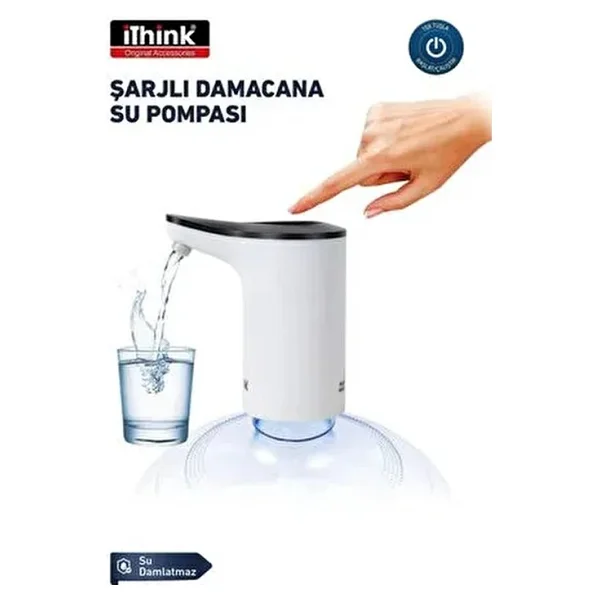 İthink Şarjlı Damacana Su Pompası Silikon Malzeme İle Kolay Kullanım 1 Adet - Görsel 10