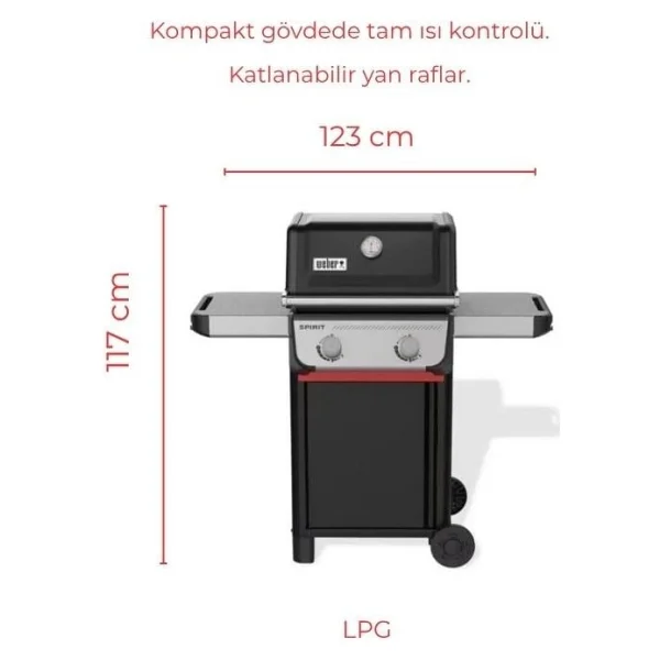 Weber Spirit E-210 Gazlı Mangal - Görsel 4