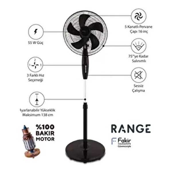 Range Sf 1655 Cooling Ayaklı Vantilatör - Görsel 2