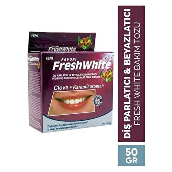 Fresh White Beyazlatıcı Ve Parlatıcı Karanfil Diş Tozu 50 Gr - Görsel 6