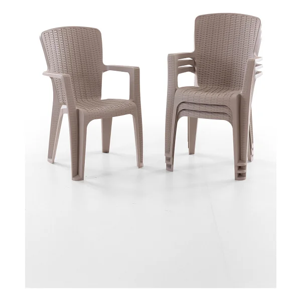 Evdemo Side 6 Kişilik Rattan Cappuccino Bahçe & Balkon Takımı - Görsel 3