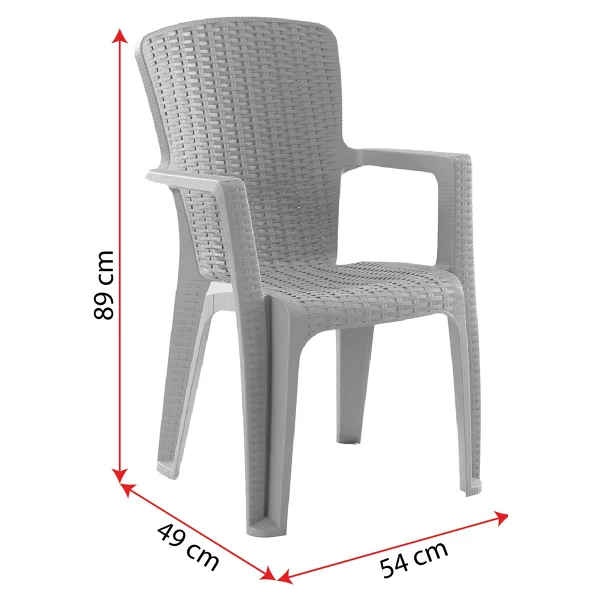 Evdemo Side 6 Kişilik Rattan Cappuccino Bahçe & Balkon Takımı - Görsel 5