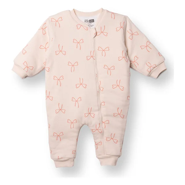 Hellobaby Kız Bebek 2.5 Tog Uyku Tulumu Interlok Bisiklet Yaka Uzun Kol Ribanalı Paça - Somon - 1 Yaş - Görsel 6
