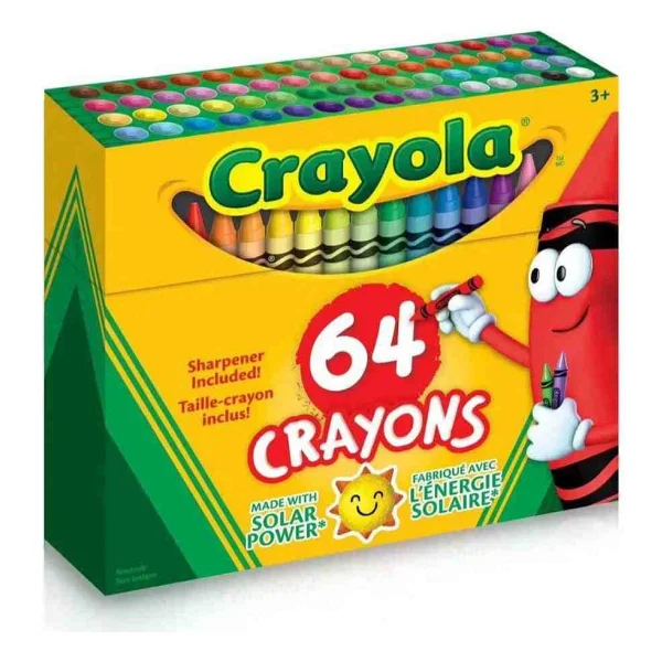 Crayola 64 Colorful Crayons-Amerikan-Nontoxic-64 Renk Mum Boya Seti Kalemtıraş Hediyeli - 64'lümumboya - Görsel 4