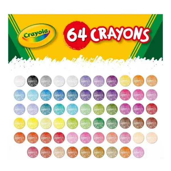Crayola 64 Colorful Crayons-Amerikan-Nontoxic-64 Renk Mum Boya Seti Kalemtıraş Hediyeli - 64'lümumboya - Görsel 2