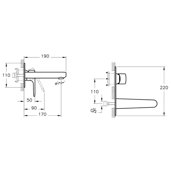 Artema Root Round A42721 Krom Ankastre Lavabo Bataryası - Görsel 8